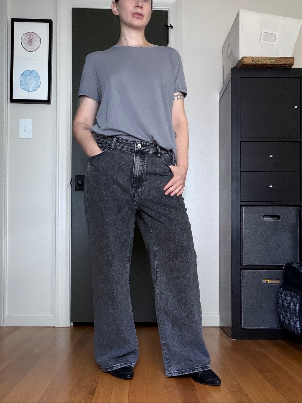 Helmut Lang Light Gray Short Sleeve Crewneck Tee
